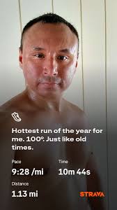 Sweaty run after lifting weights in humidity