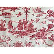 Maybe you would like to learn more about one of these? Vintage French Toile De Jouy Fabric Le Quatre Seasons Red And White Material Heavy Weight Chairish