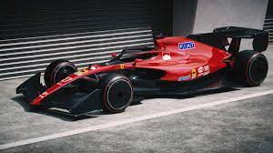 The image was leaked at a presentation given by formula 1 managing director ross brawn and gives a first look at the 2021 f1 car concept. Volodymyr Borovkov Ferrari F1 2021 Retro