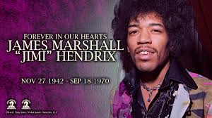 FOREVER IN OUR HEARTS 💜 James Marshall "Jimi" Hendrix Nov 27,1942