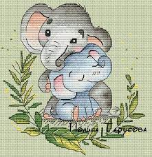 In case of the aida 14ct canvas. Elephant Mother Animals Pattern Crossstitch Hobby Etsy Elephant Cross Stitch Cross Stitch Baby Cross Stitch Patterns