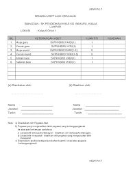 Jenis aset keterangan aset nombor siri pendaftaran kos penyelenggaraan terdahulu (jika ada) 5. Kew Pa 7