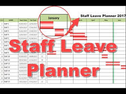 Gant Chart Staff Leave Planner Project Planner Youtube