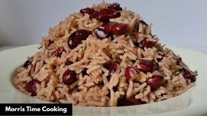 How To Make Jamaican Rice Peas Lesson 10 Morris Time Cooking Rice And Peas Jamaican Rice Jamacian Food