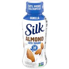 Get almond milk nutrition facts, calories and health benefits. Silk Less Sugar Vanilla Single Serve Bottle 10oz Wholesale Danone Food Service