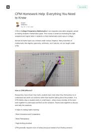 Check spelling or type a new query. Cpm Homework Help Everything You Need To Know By Gracie Anderson Issuu