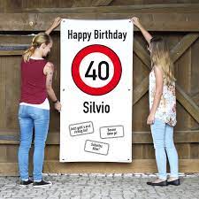 Glückwünsche zum 40 geburtstag und lustige sprüche glückwünsche zum geburtstag kommen immer gut an wenn sie kreativ sind und witz. Xxl Geburtstagsbanner Zum 40 Geburtstag