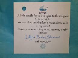 The hostess could be your best friend, sister, parents or any other close relative, and you might want to thank them. Blue Yellow Guest Thank You Gifts Elephant Pink Pram Feet 20x Personalised Tags With Baby Shower Candle Tea Light Favours Party Supplies Party Favours