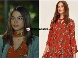 erkenci kus 3 bolum sanem in elbisesi dizi sponsoru celebrity outfits moda kiyafetler elbise