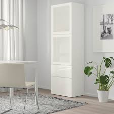 Besta Storage Combination W Glass Doors White Selsviken High Gloss White Frosted Glass 23 5 8x16 1 2x76 Order Today Ikea Glass Door High Gloss White Ikea