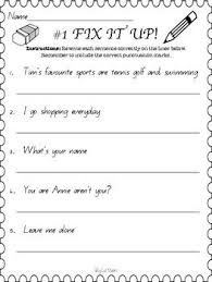 Worksheets To Help Students With Punctuation Acara Content Descriptor Recognise That Capital Letters Signal P This Or That Questions Punctuation Question Mark