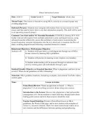 Mla Citation Lesson Plan Direct Instruction Mla Citation Writing Lesson Plans