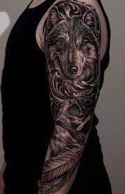 48 Powerful Wolf Tattoo Designs Tribal Traditional Lone Wolf Tattoos Wolf Tattoo Sleeve Wolf Tattoos Tattoo Sleeve Designs