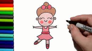 Easy, step by step how to draw ballerina drawing tutorials for kids. How To Draw A Cute Ballerina Youtube