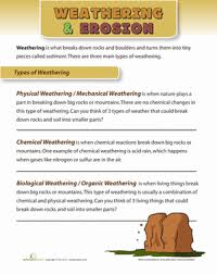 Types Of Weathering Worksheet Education Com Science Worksheets Earth And Space Science Middle School Science Experiments