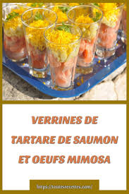 Comment Preparer Les Verrines De Tartare De Saumon Et Oeufs Mimosa Verrine De Tartare De Saumon Tartare De Saumon Oeuf Mimosa
