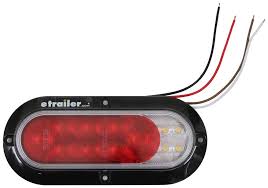 Fusion Led Trailer Tail Light Stop Tail Turn Backup Submersible Oval Red Clear Lens Optronics Trailer Lights Stl211xrfhb