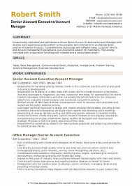 Kaiser 4502 hillside drive cambridge, ma 02141 phone: Senior Account Executive Resume Samples Qwikresume