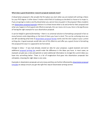(a) the research project has clear objectives; Example Of A Good Research Proposal
