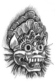 Bali Barong Sketch By Artnlou On Deviantart Bali Painting Sketch Book Barong