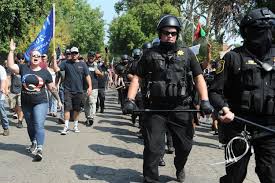 Police keep order at tense protest