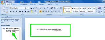 Check for your missing file in the dialog box. How To Recover A Word Document Ubergizmo