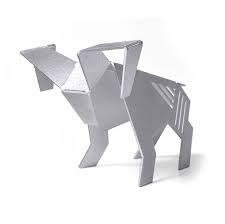 Geometric Origami Style Modern Ram Designer Figurine Geometric Origami Metal Art Projects Aries Zodiac