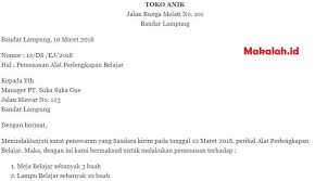 5.2 contoh surat pesanan barang sesuai dengan penawaran katalog. 3 Contoh Surat Niaga Atau Surat Perdagangan