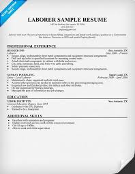 resume objective statements laborer