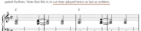 It should read the notes as they are in 4/4 cut time is chopping the tempo in half, not the duration of a note. Is It True That Cut Time Means Play Twice As Fast As Written Music Practice Theory Stack Exchange