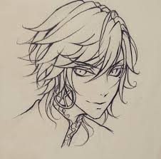 Black And White Anime Boy Side View Anime Guy Side View Anime Side View Side View Drawing Anime Guys