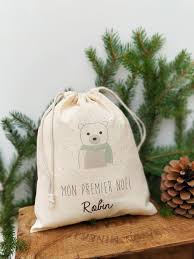 Hotte Premier Noel Ourson Personnalisee Pour Le Premier Noel De Bebe Baluchon Noel Sac Livraison Premier Noel Premier Noel Sacs De Noel Premier Noel Bebe