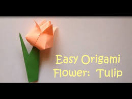 Origami Flower Easy Tutorial For Beginners Tulip Step By Step Easy Origami Instructions Youtube Easy Origami Flower Origami Flowers Origami Easy