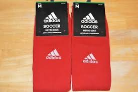 Details About Adidas Metro Sock Soccer Arch Ankle Compression Socks 2 Pair Red Size Medium