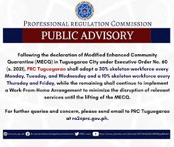 Manila, philippines — select businesses will be allowed to resume operations in areas under modified enhanced community quarantine (mecq) starting may 16, malacañang announced wednesday. News Professional Regulation Commission
