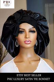 Hair • beauty • hair accessories • the latest • natural hairstyles. Luxury Satin Tie Bonnet Hair Bonnet Satin Bonnet Natural Hair Styles