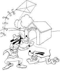 Goofy with balloons coloring page for kids free goofy printable. Goofy Images Coloring Home
