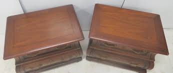It is shaker style and solid wood. Pair Henredon Cherry Bombay Style Nightstands Sonty Johns Antiques