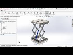 Hydraulic Scissor Lift Assembly And Motion Study In Solidworks Youtube Solidworks Solidworks Tutorial Mechanical Design