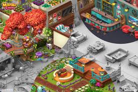 Isometric Exterior 3d Sprites Manor Cafe Gardenscapes Gardenscapes Isometric Game Cafe