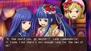 Alovenus and the other fella. Umineko Chiru Ep8 The Last Tea Party Ft Furudo Erika Bernkastel Lambdadelta Youtube