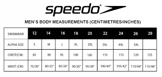 46 specific speedo endurance size chart