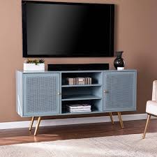 This tv stand looks great, easily assembled and has plenty of storage for consoles or other entertainment devices! Alsterson Media Stand With Storage Southern Enterprises Ms1095013
