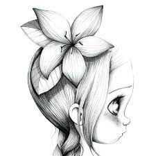 une petite fille triste qui regarde au loin en esperant cute art drawings coloriage de cadre halloween gratuit