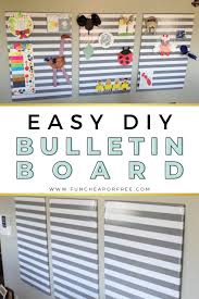 Make your own fabric covered bulletin board with leftover fabric, a cork board, and nailhead trim in this easy tutorial. Easy Diy Bulletin Board That S Super Cheap Fun Cheap Or Free