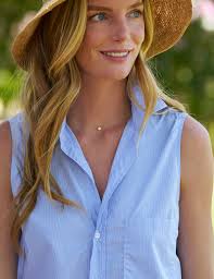 FINLEY Thin White and Blue Stripe, Superluxe