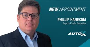 It gives us great pleasure to welcome Phillip Hanekom to AutoX. Phillip has  been appointed in the new role of Supply Chain Executive and will be  responsible for leading the overall supply