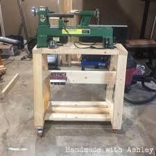 Turning two clamps instead of one takes more time, so sand mine adds the ease. Diy Mobile Lathe Stand Handmade With Ashley
