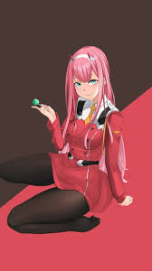 Uniform Cute Zero Two Artwork 720x1280 Wallpaper Zero Two Anime Artwork Anime