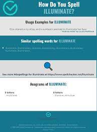 You might be better than me. Correct Spelling For Illuminate Infographic Spellchecker Net